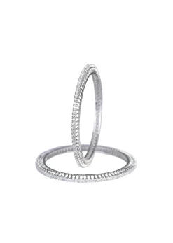 92.5 Sterling Silver Bangles Set of 2