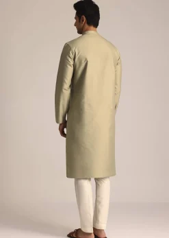 Beige Asymmetric Kurta Set