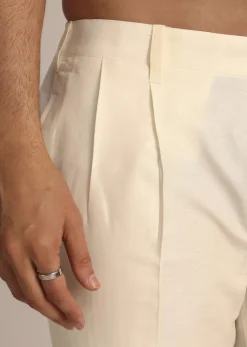 Beige Asymmetric Kurta Set