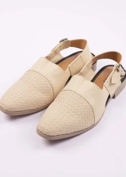 Beige Ethnic Juttis For Men