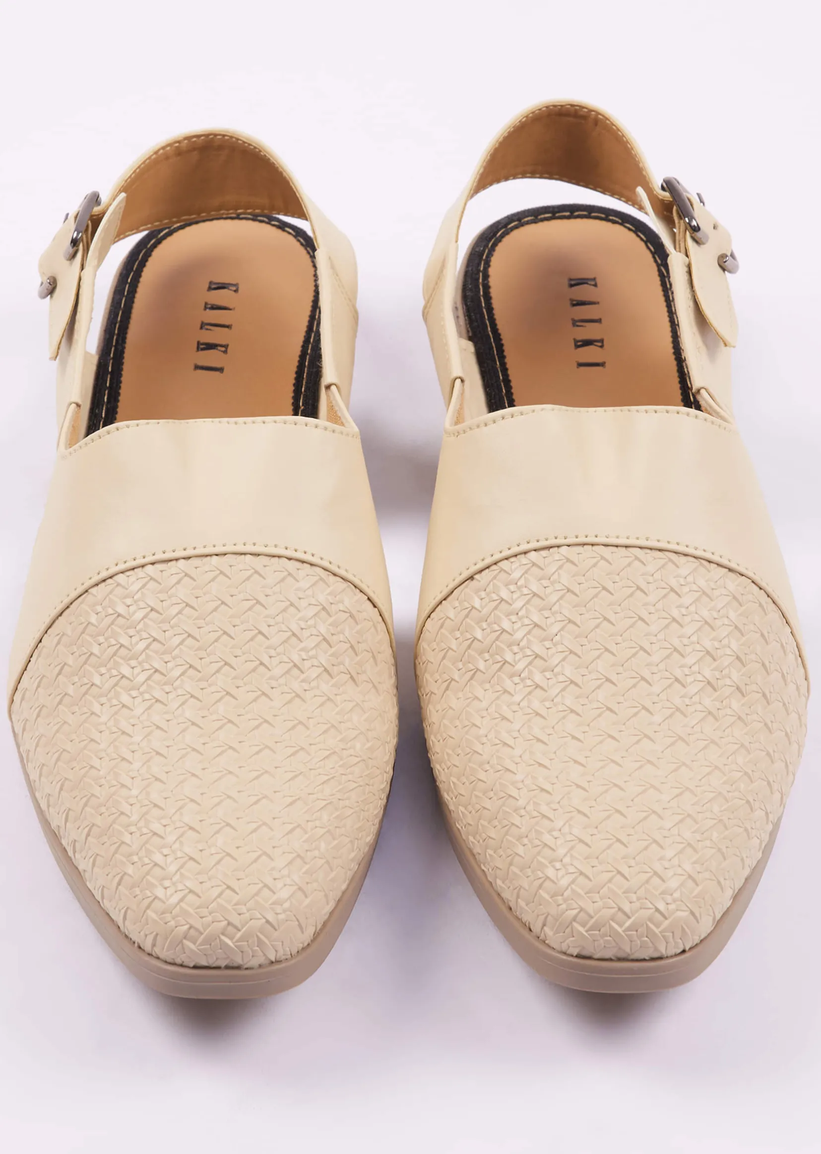 Beige Ethnic Juttis For Men