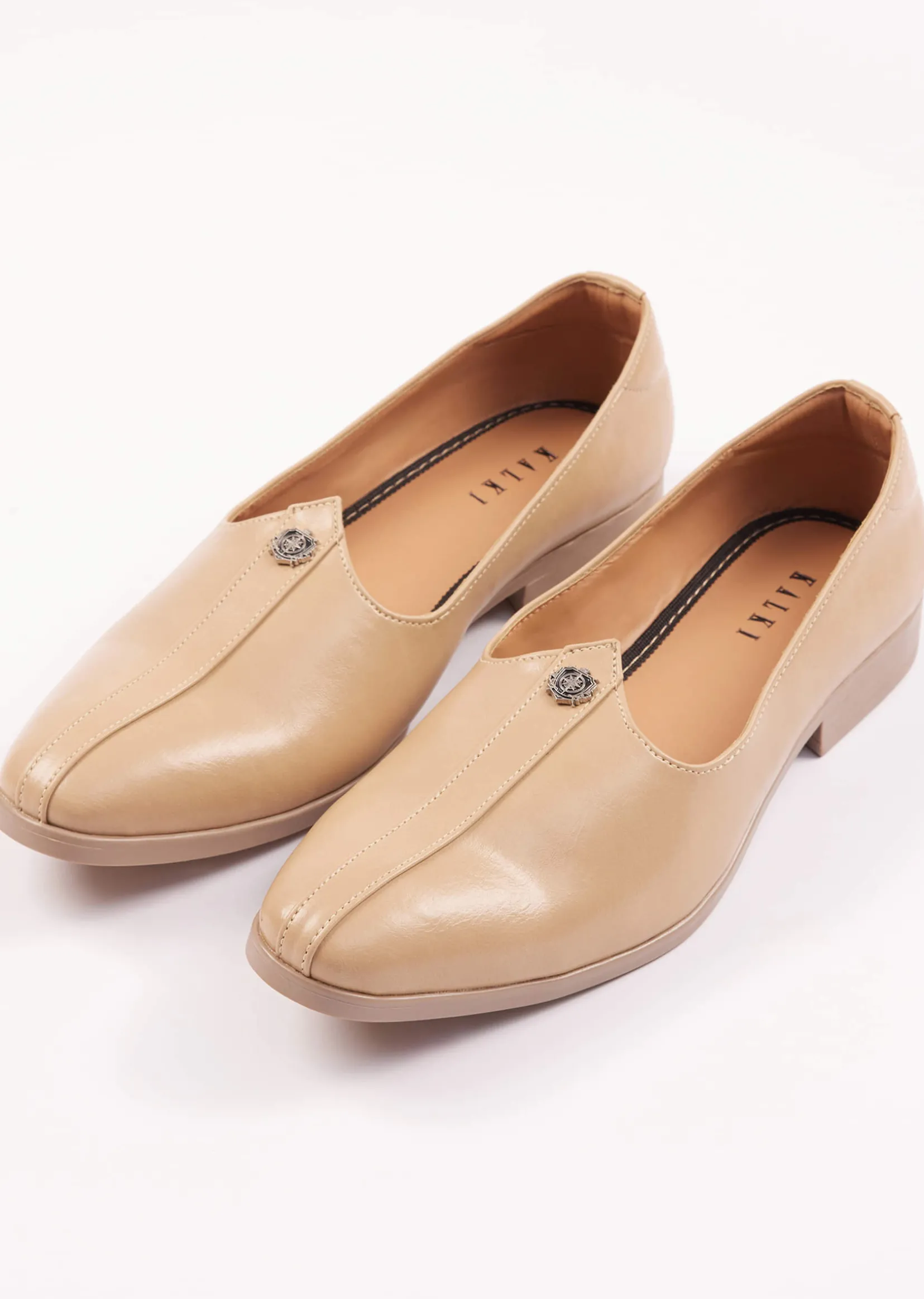 Beige Formal Juttis For Men