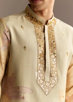 Beige Mirror Kurta Set