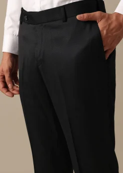 Black Blazer And Pant Set Tuxedo In Terry Rayon