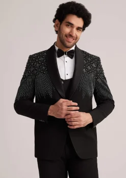 Black Embellished Tuxedo