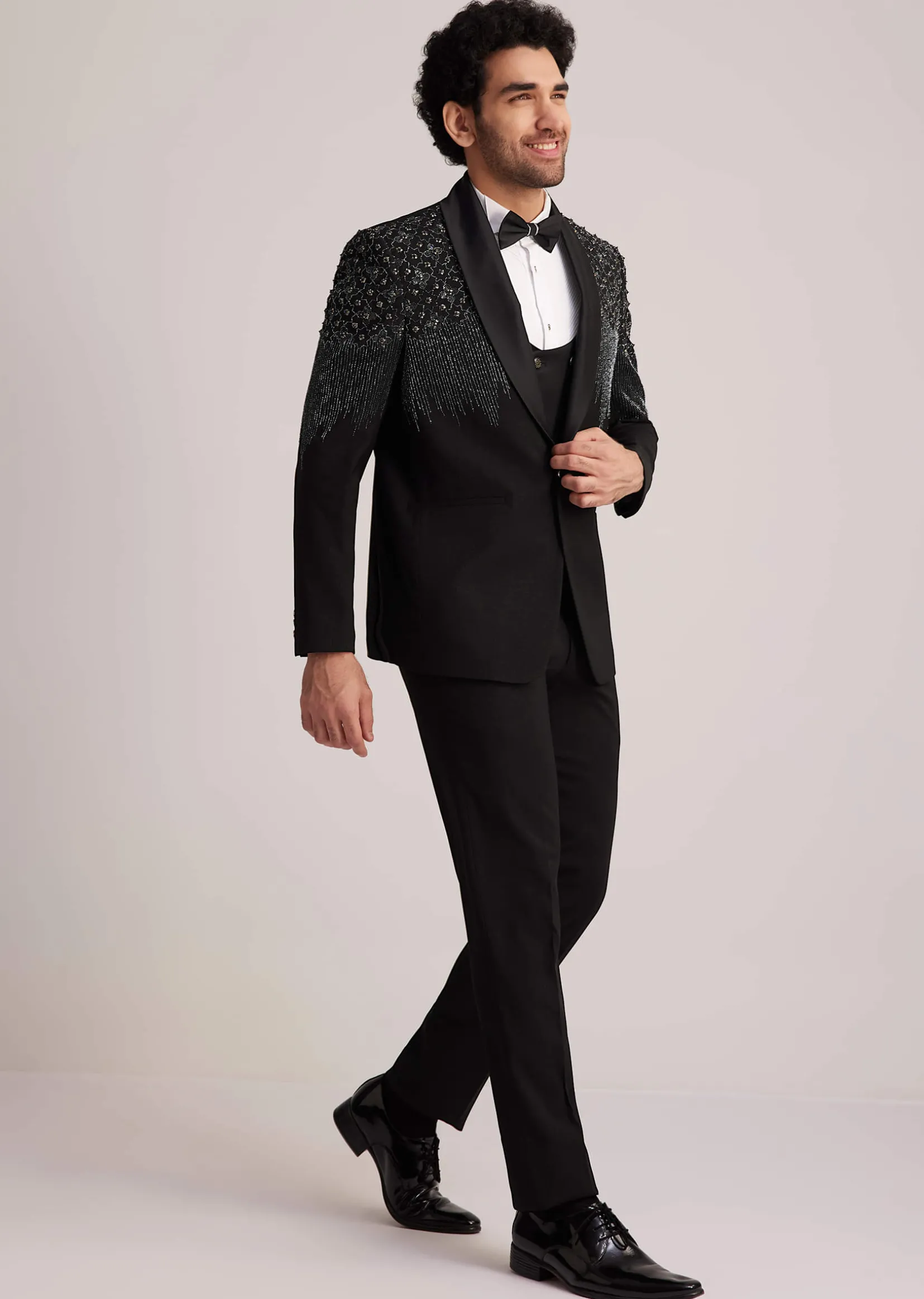 Black Embellished Tuxedo