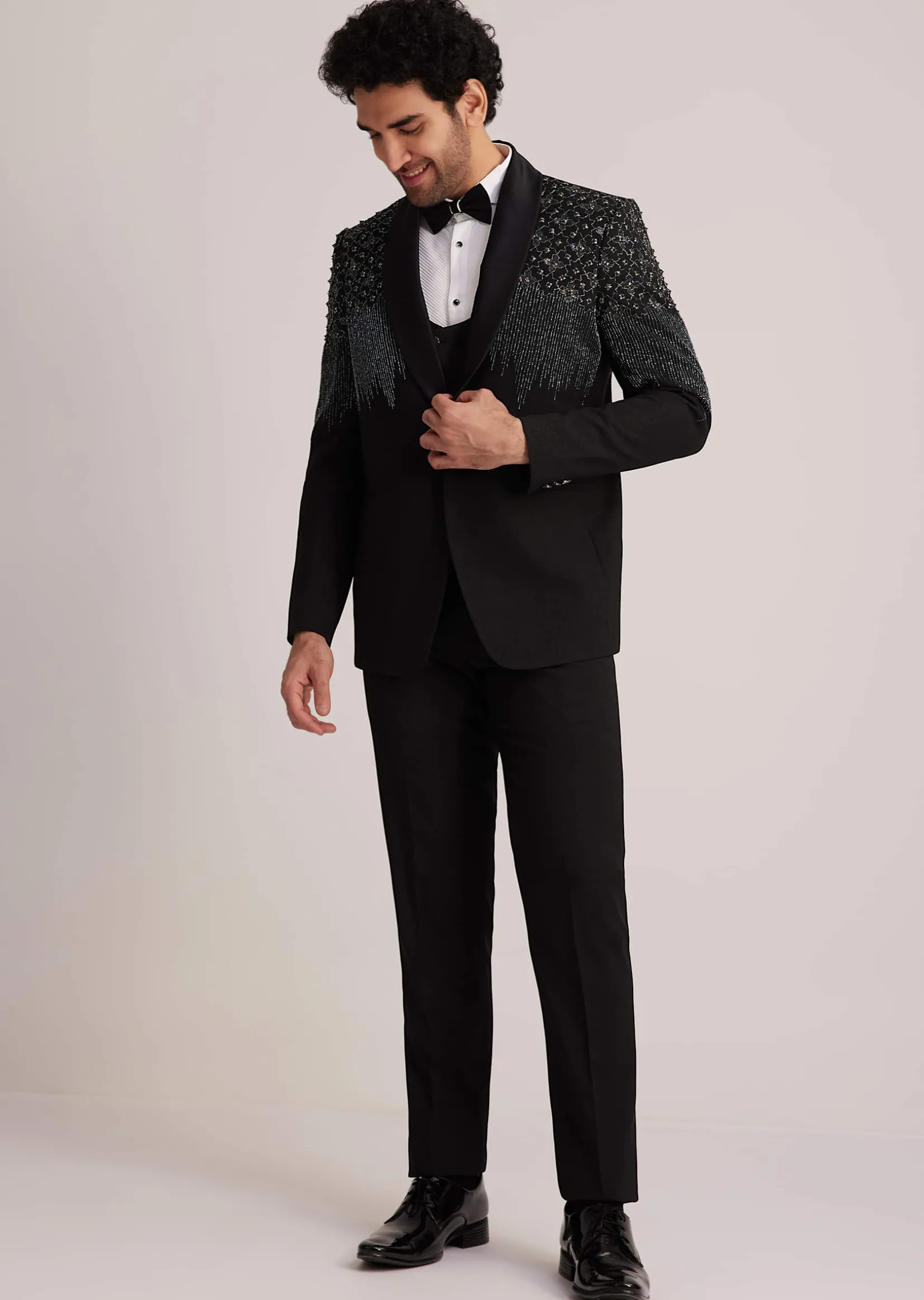 Black Embellished Tuxedo