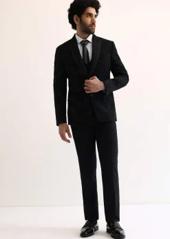 Black Embroidered Tuxedo
