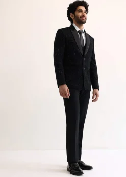 Black Embroidered Tuxedo