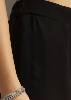 Black Georgette Kurta With Cut Dana And Moti Work And Tassel Dupatta