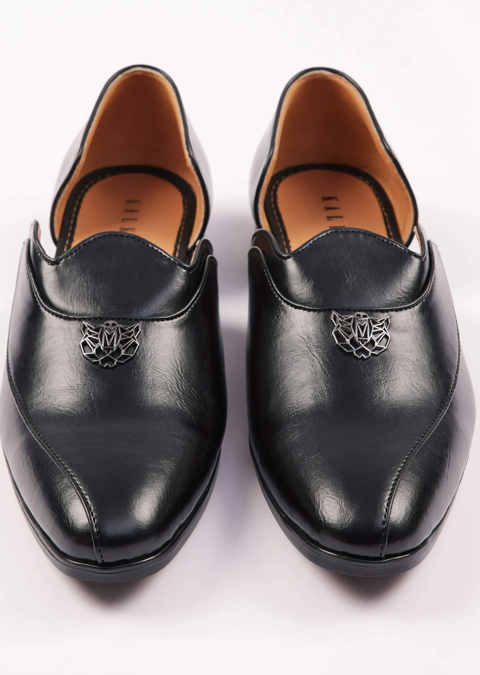 Black Glossy Juttis For Men
