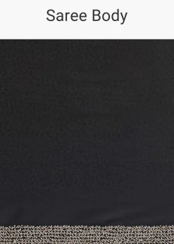 Black Jacquard Saree In Stone Embroidery With Unstitched Blouse