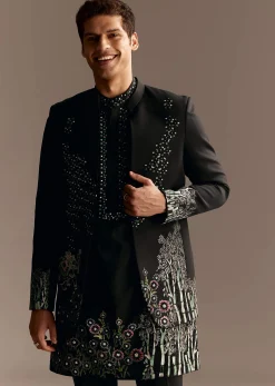 Black Jodhpuri Kurta Set