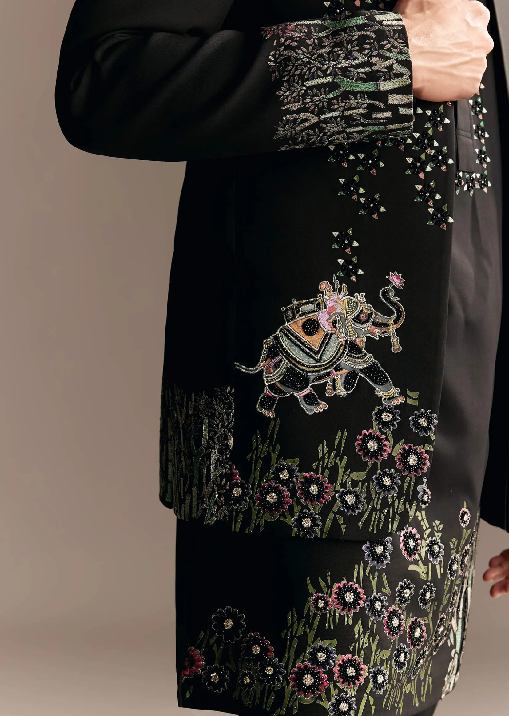 Black Jodhpuri Kurta Set