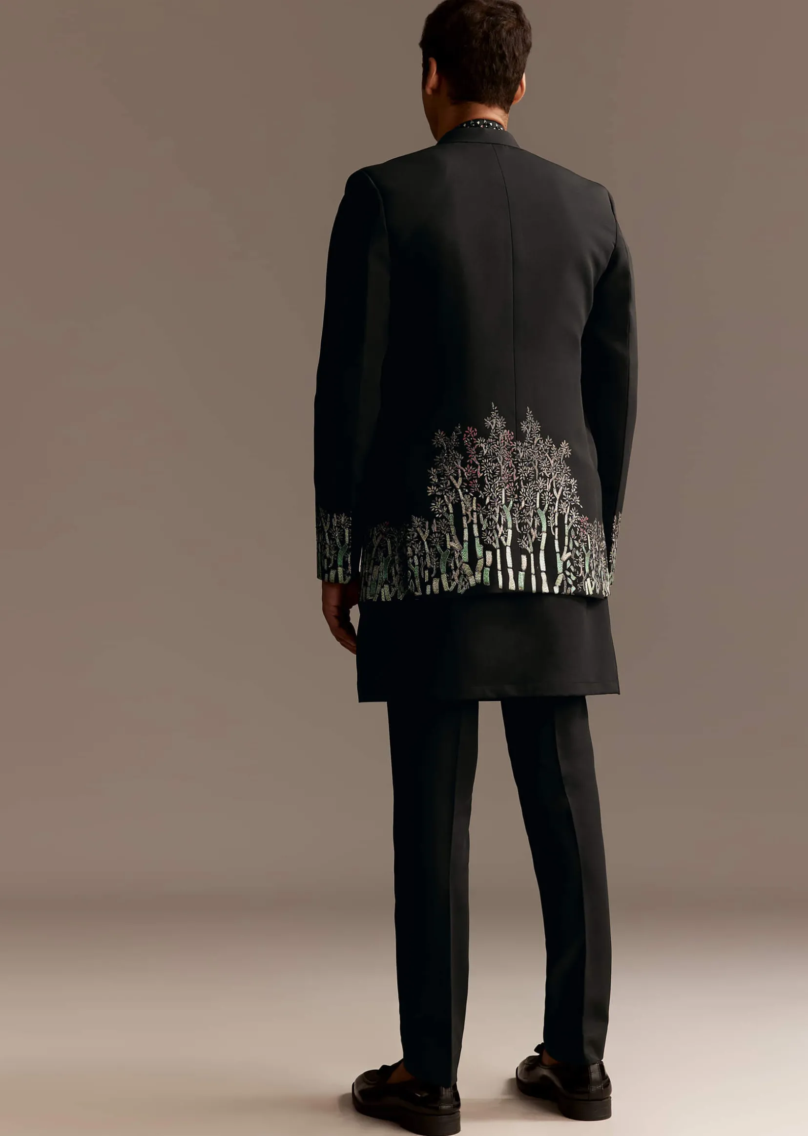 Black Jodhpuri Kurta Set