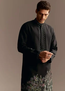 Black Jodhpuri Kurta Set