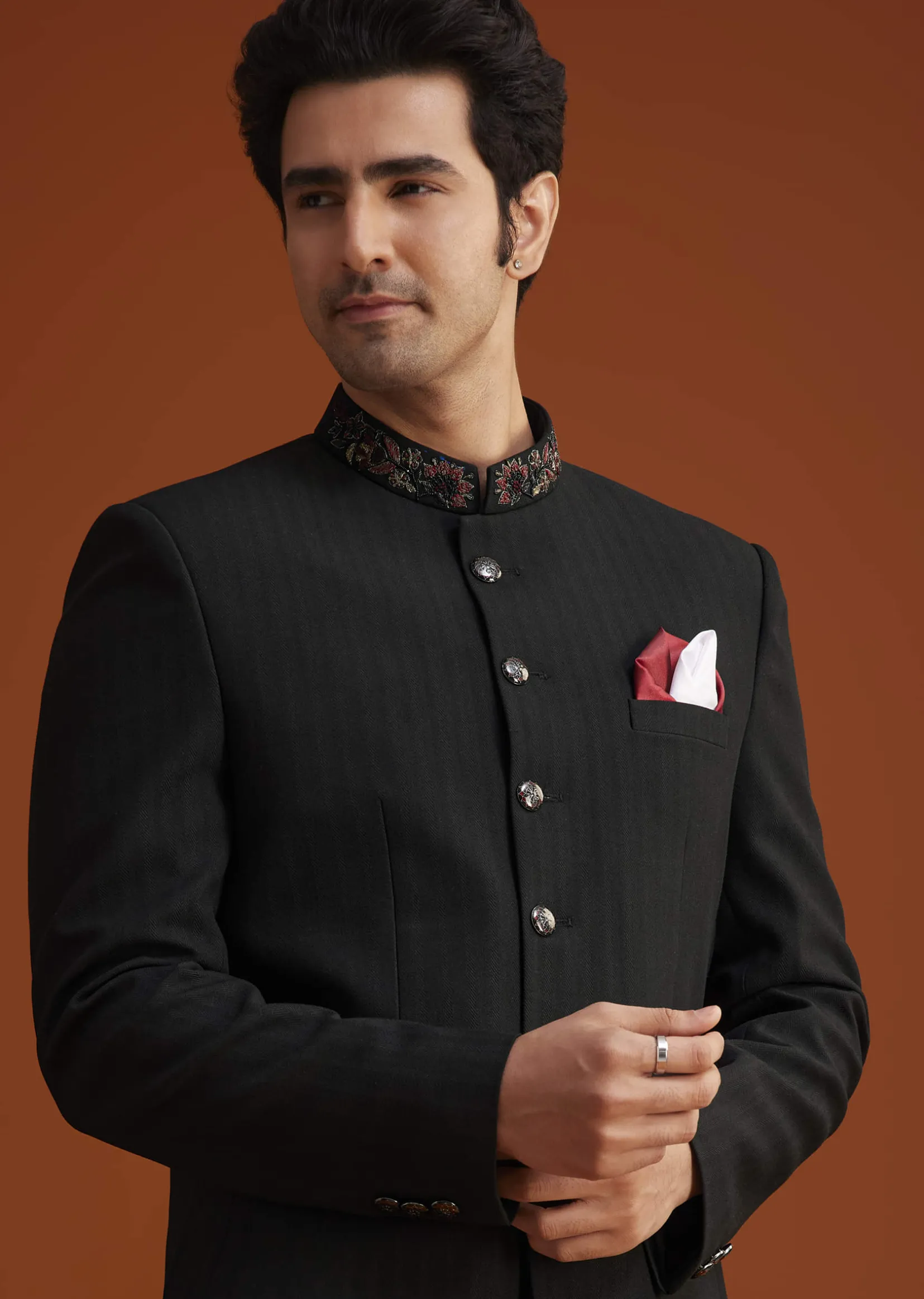 Black Jodhpuri Suit