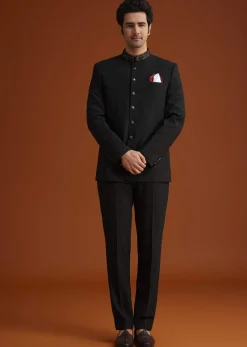 Black Jodhpuri Suit