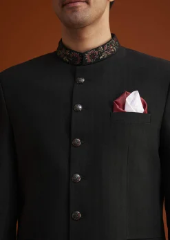 Black Jodhpuri Suit