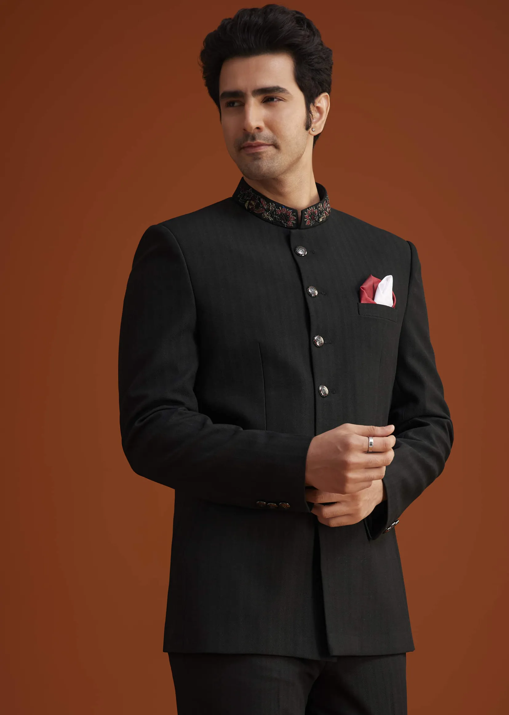 Black Jodhpuri Suit
