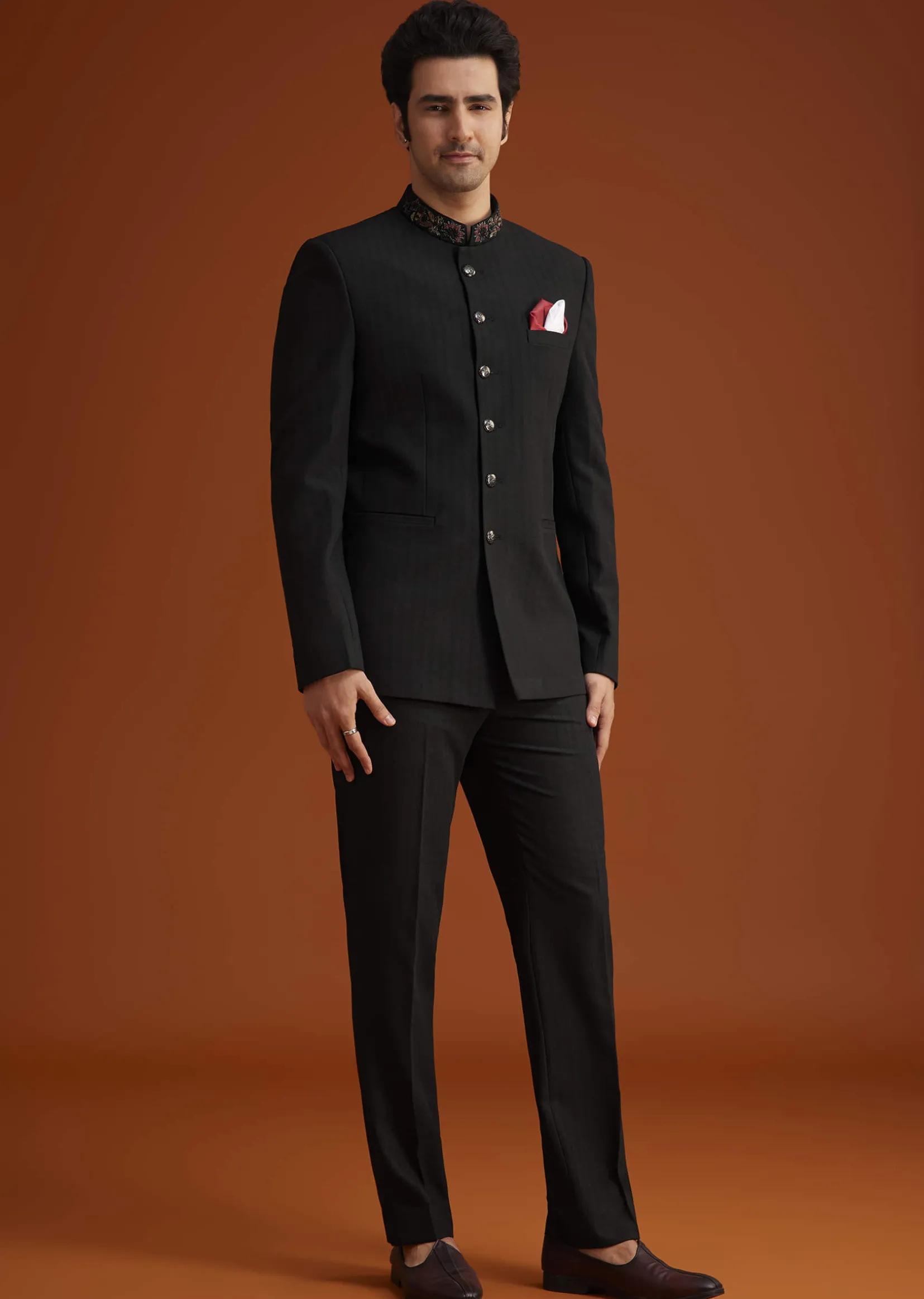 Black Jodhpuri Suit