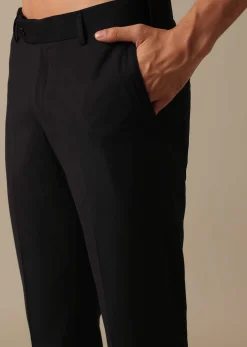 Black Jodhpuri Suit With Textured Bandhgala