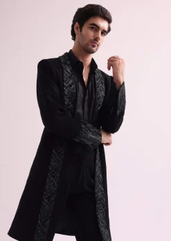 Black Lapel Tuxedo In Suiting With Shirt And Pants