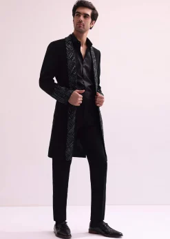 Black Lapel Tuxedo In Suiting With Shirt And Pants