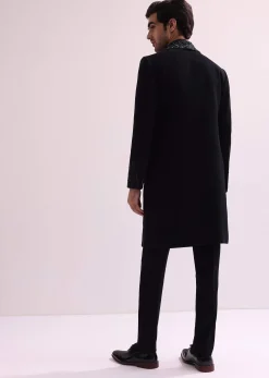 Black Lapel Tuxedo In Suiting With Shirt And Pants