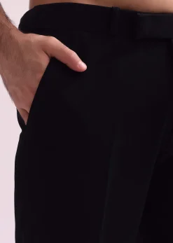 Black Lapel Tuxedo In Suiting With Shirt And Pants