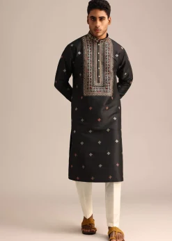 Black Mirror Work Kurta Set
