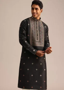 Black Mirror Work Kurta Set