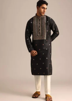 Black Mirror Work Kurta Set