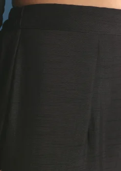 Black Silk Kurta Palazzo Set With Cut Dana Work
