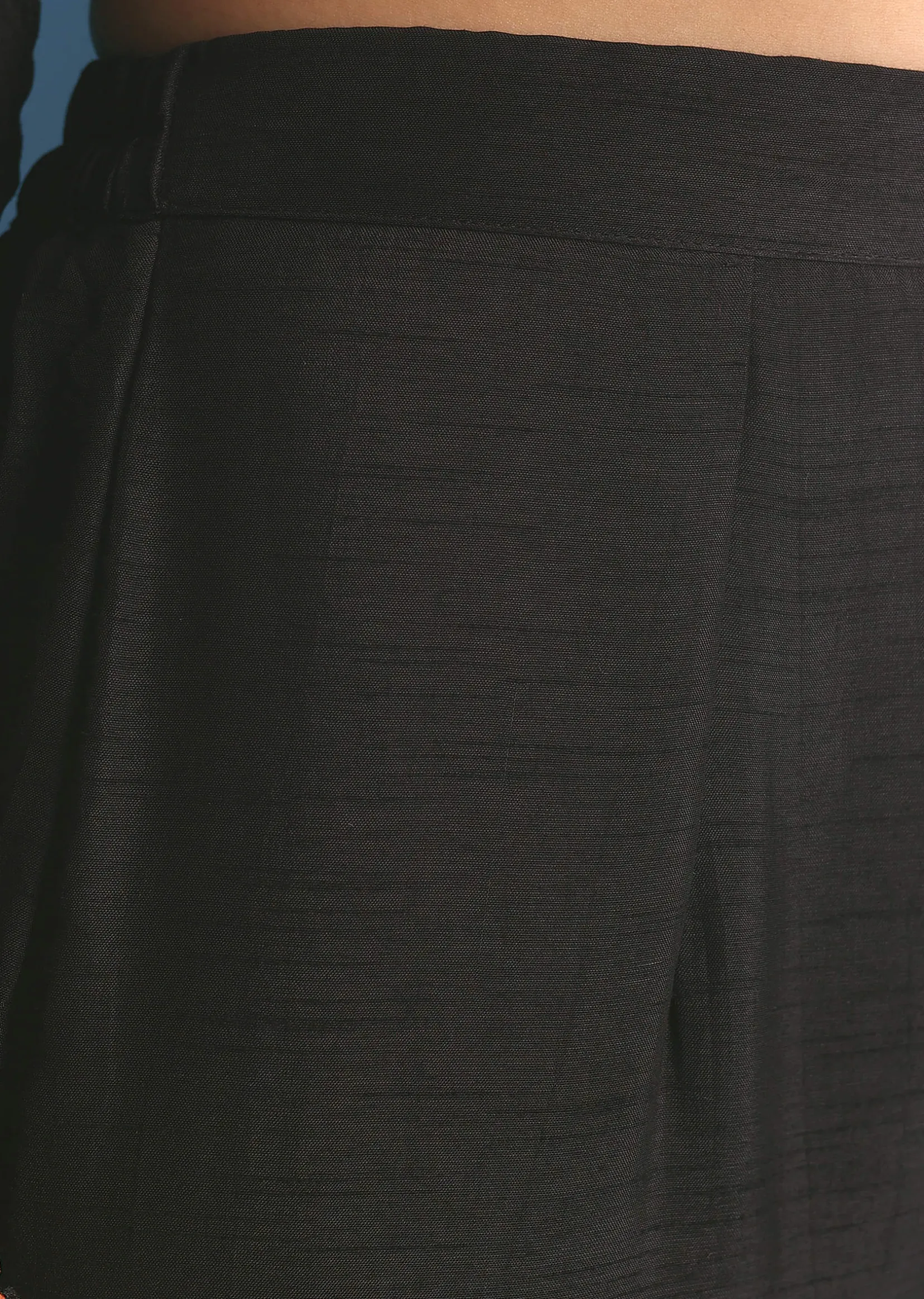 Black Silk Kurta Palazzo Set With Cut Dana Work