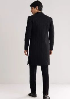 Black Suiting Indo Western With Thread And Beadwork