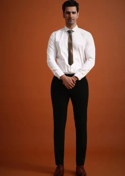 Black Tuxedo And Pant Set With Stone Work