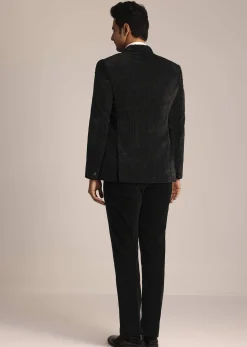 Black Tuxedo Suit With Classic Bow Tie