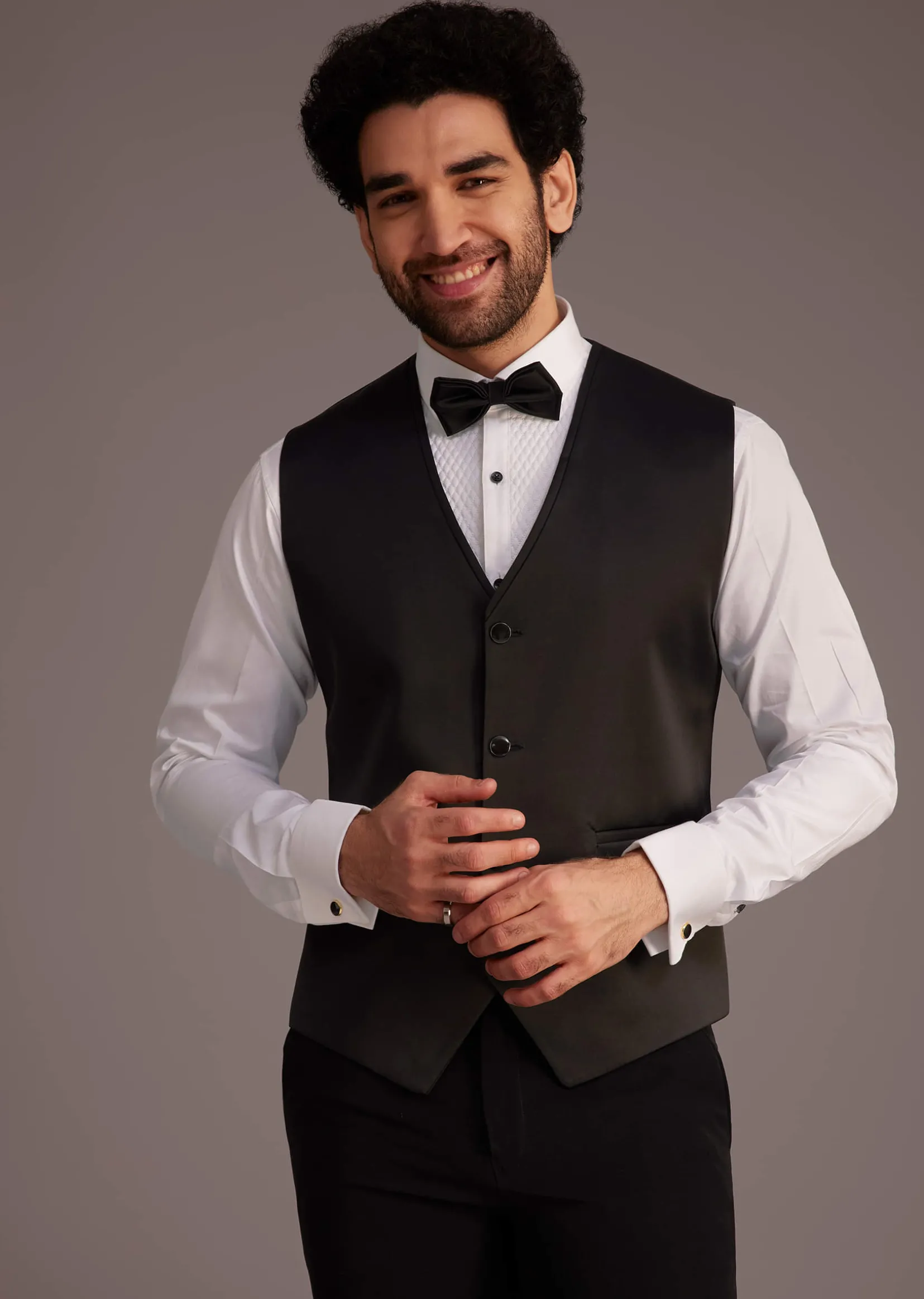 Black Tuxedo With Embellished Swirl Detailing