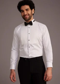 Black Tuxedo With Embellished Jacket And Satin Lapel