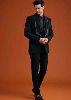 Black Tuxedo With Embroidery