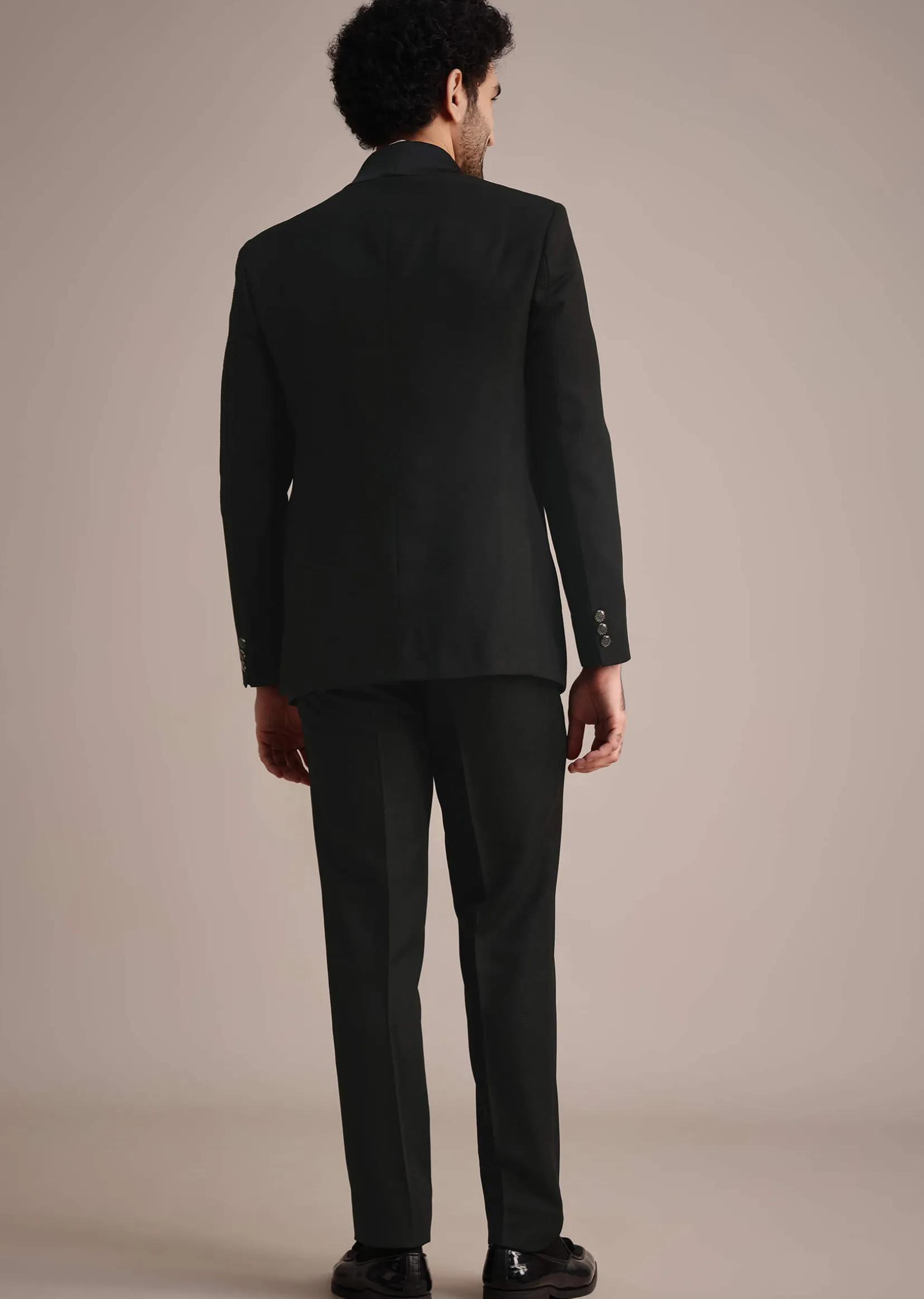 Black Tuxedo With Hand Work