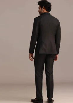 Black Zari Sequin Work Jodhpuri Set