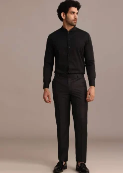 Black Zari Sequin Work Jodhpuri Set