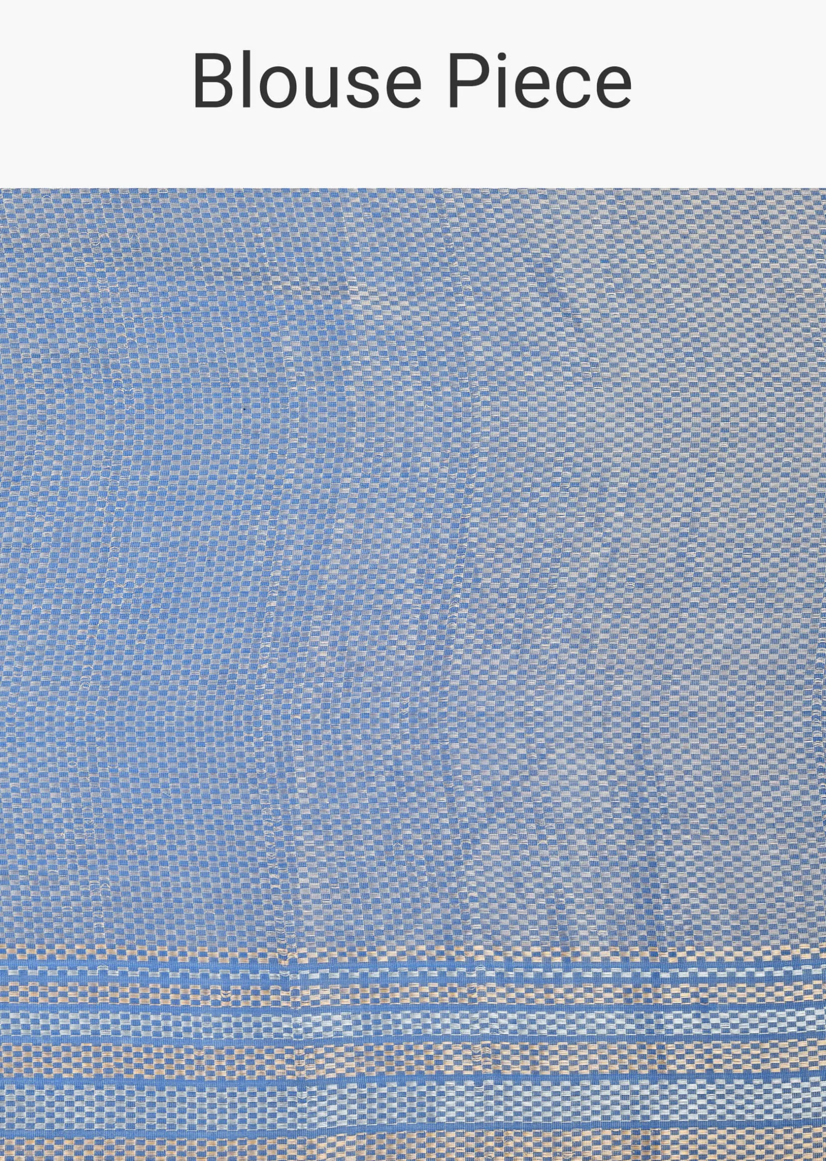 Blue Banarasi Silk Saree With Silver Zari Pallu And Unstitched Blouse Piece