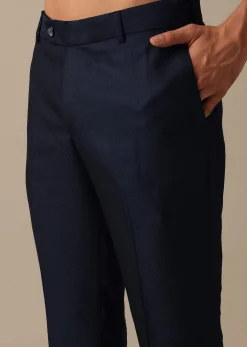 Blue Bandhgala Jodhpuri Suit In Terry Rayon