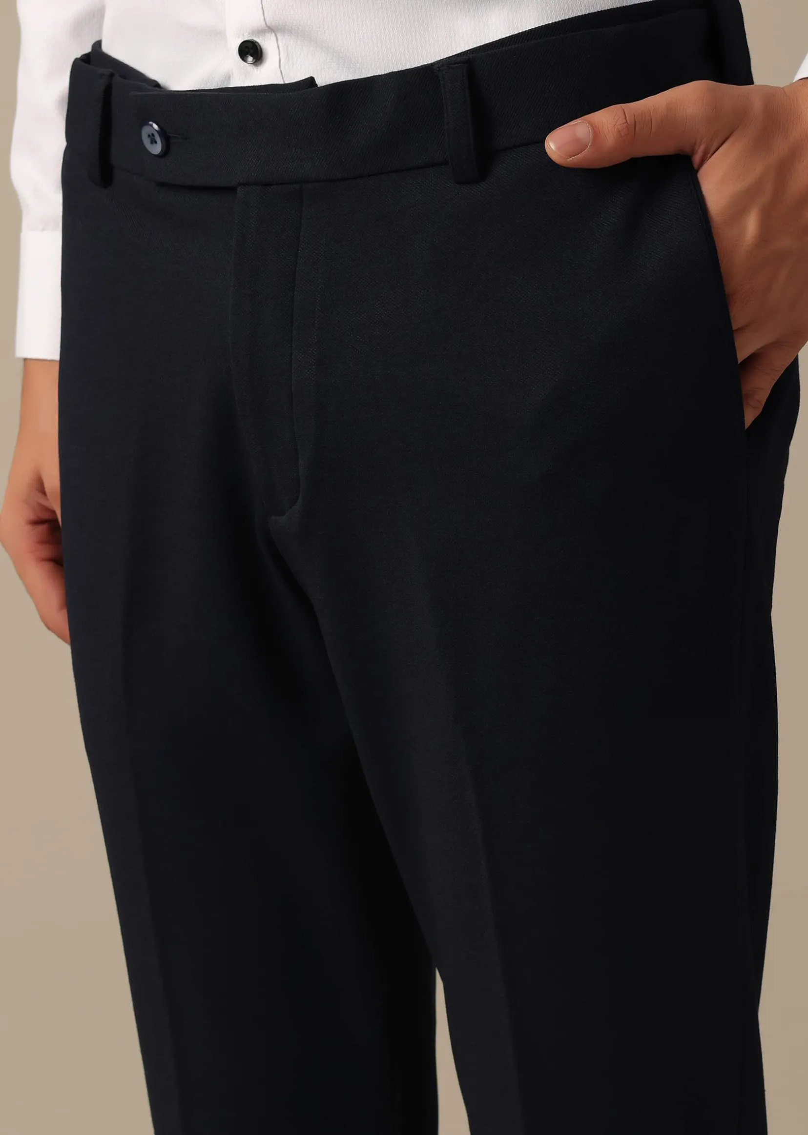 Blue Blazer And Pant Set Tuxedo With Criss Cross Detail