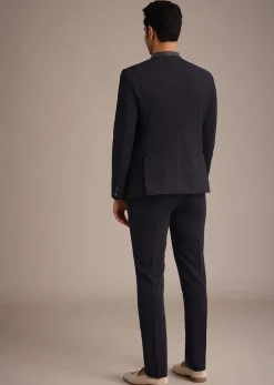 Blue Cutdana Work Jodhpuri And Pant Set With Pocket Square