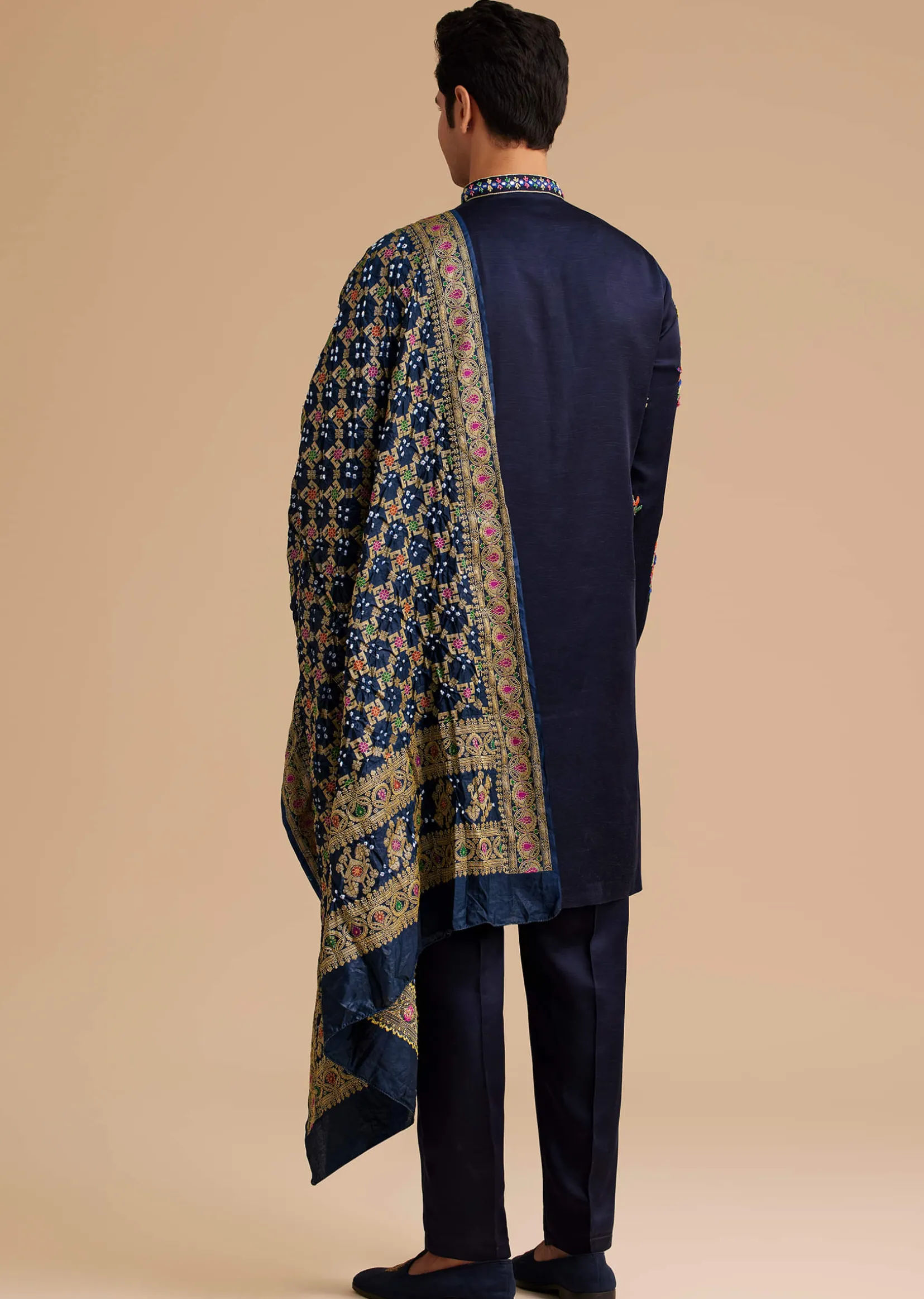 Blue Embroidered Kurta Set with Dupatta