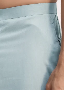 Blue Gold Sequin Kurta With Loose Fitted Pants